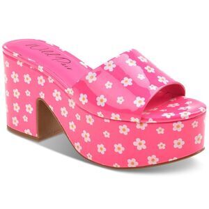 Wild Pair Pink Floral Platform Sandal